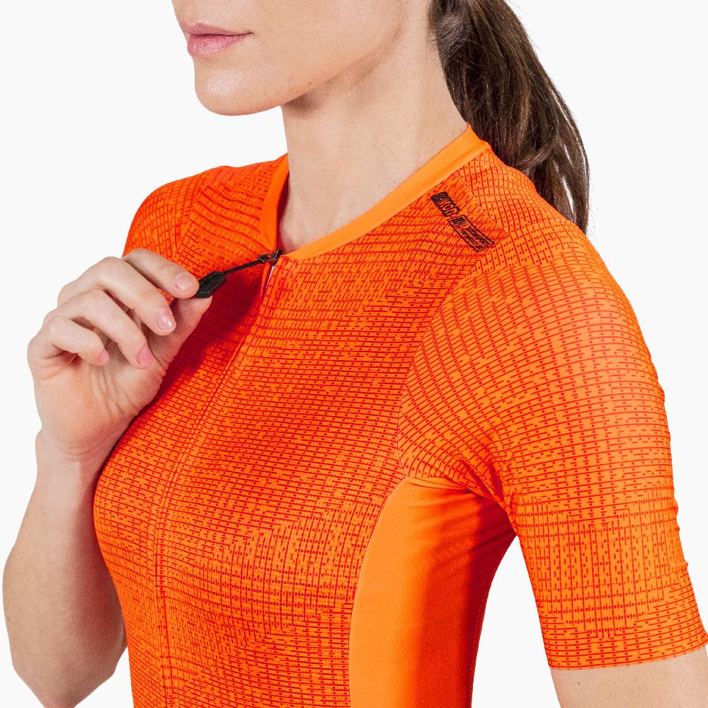 Scicon Maglia Ciclismo Donna 9.5- X-Over Arancione In Vendita