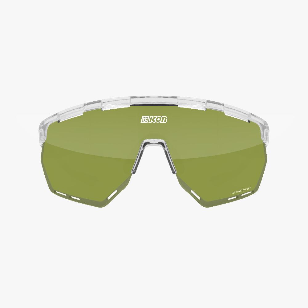 Scicon Occhiali Sportivi Aerowing Cristallo/Verde In Saldo