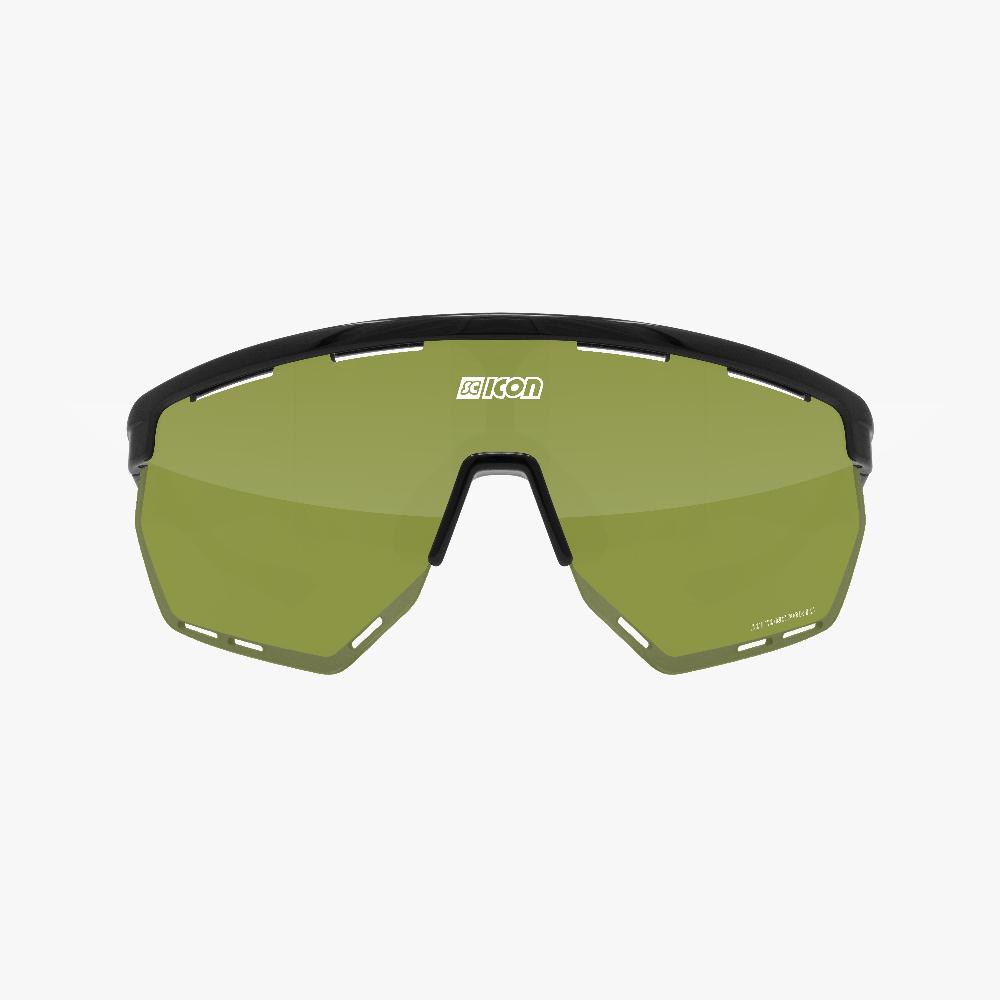 Scicon Occhiali Sportivi Aerowing Nero/Verde Moda