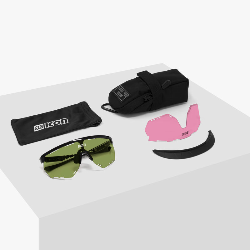 Scicon Occhiali Sportivi Aerowing Nero/Verde Moda