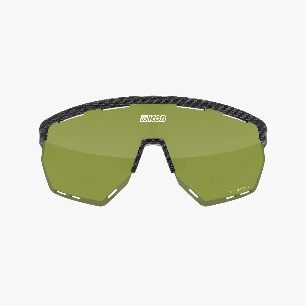 Scicon Occhiali Sportivi Aerowing Carbon Opaco/Verde 2025