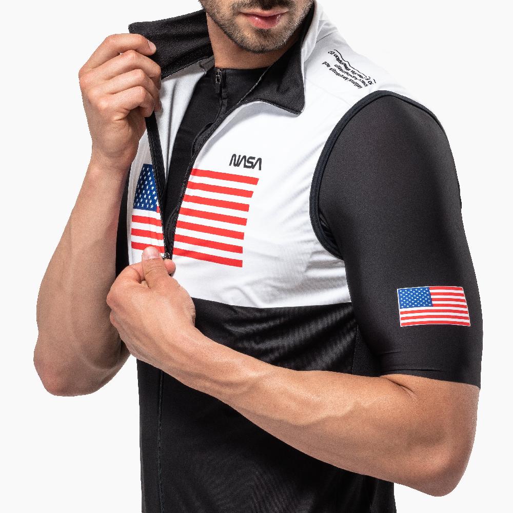 Scicon Gilet Antivento Space Agency10 Nero/Bianco In Vendita