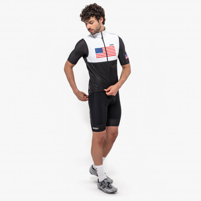 Scicon Gilet Antivento Space Agency10 Nero/Bianco In Vendita