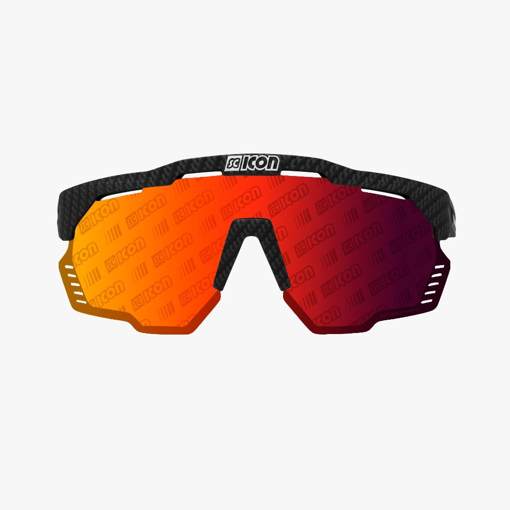 Scicon Occhiali Sportivi Aeroshade Kunken Carbon Opaco/Lenti Rosse Vendita Calda