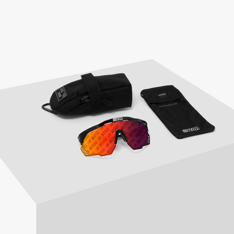 Scicon Occhiali Sportivi Aeroshade Kunken Carbon Opaco/Lenti Rosse Vendita Calda