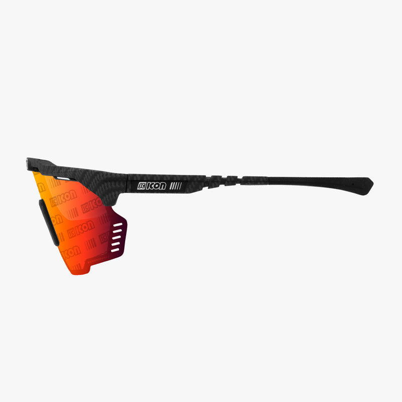 Scicon Occhiali Sportivi Aeroshade Kunken Carbon Opaco/Lenti Rosse Vendita Calda