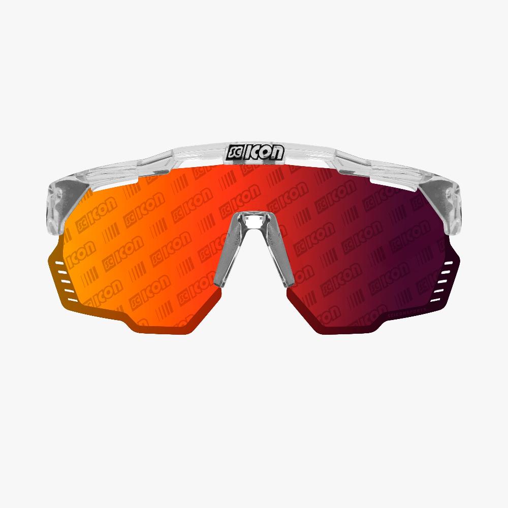 Scicon Occhiali Sportivi Aeroshade Kunken Cristallo/Lenti Rosse Saldi Di Fabbrica
