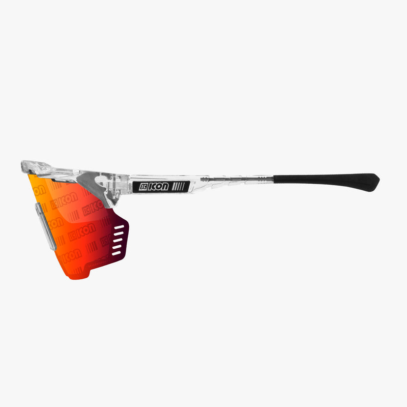 Scicon Occhiali Sportivi Aeroshade Kunken Cristallo/Lenti Rosse Saldi Di Fabbrica