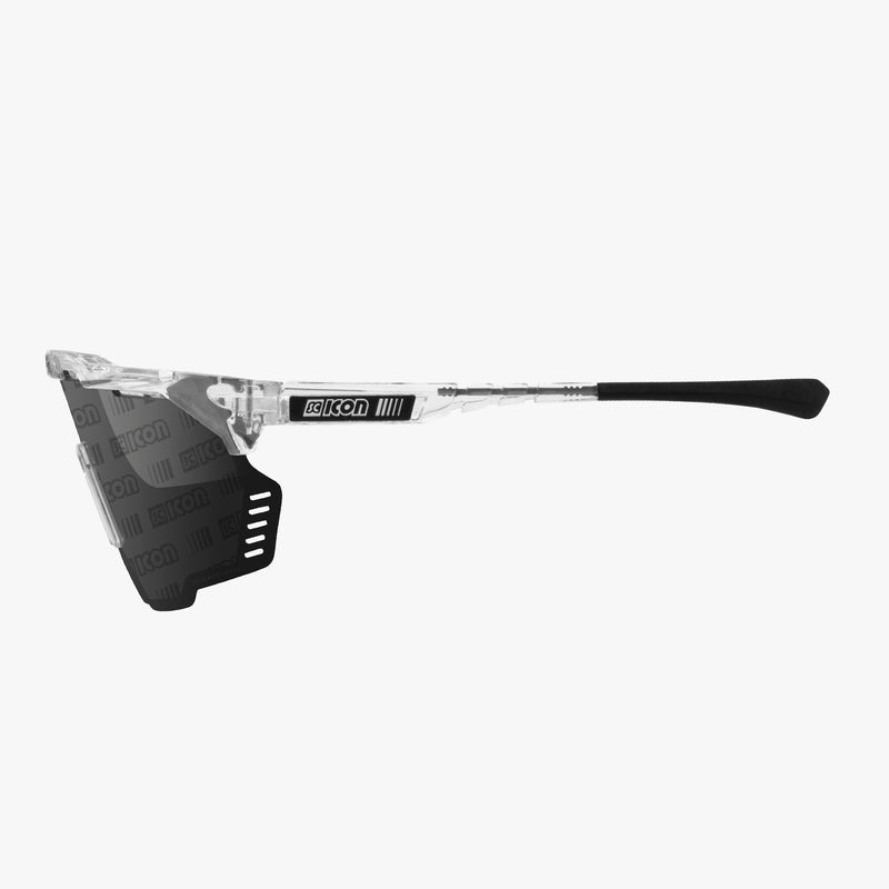 Scicon Occhiali Sportivi Aeroshade Kunken Cristallo/Lenti Argento Nuova