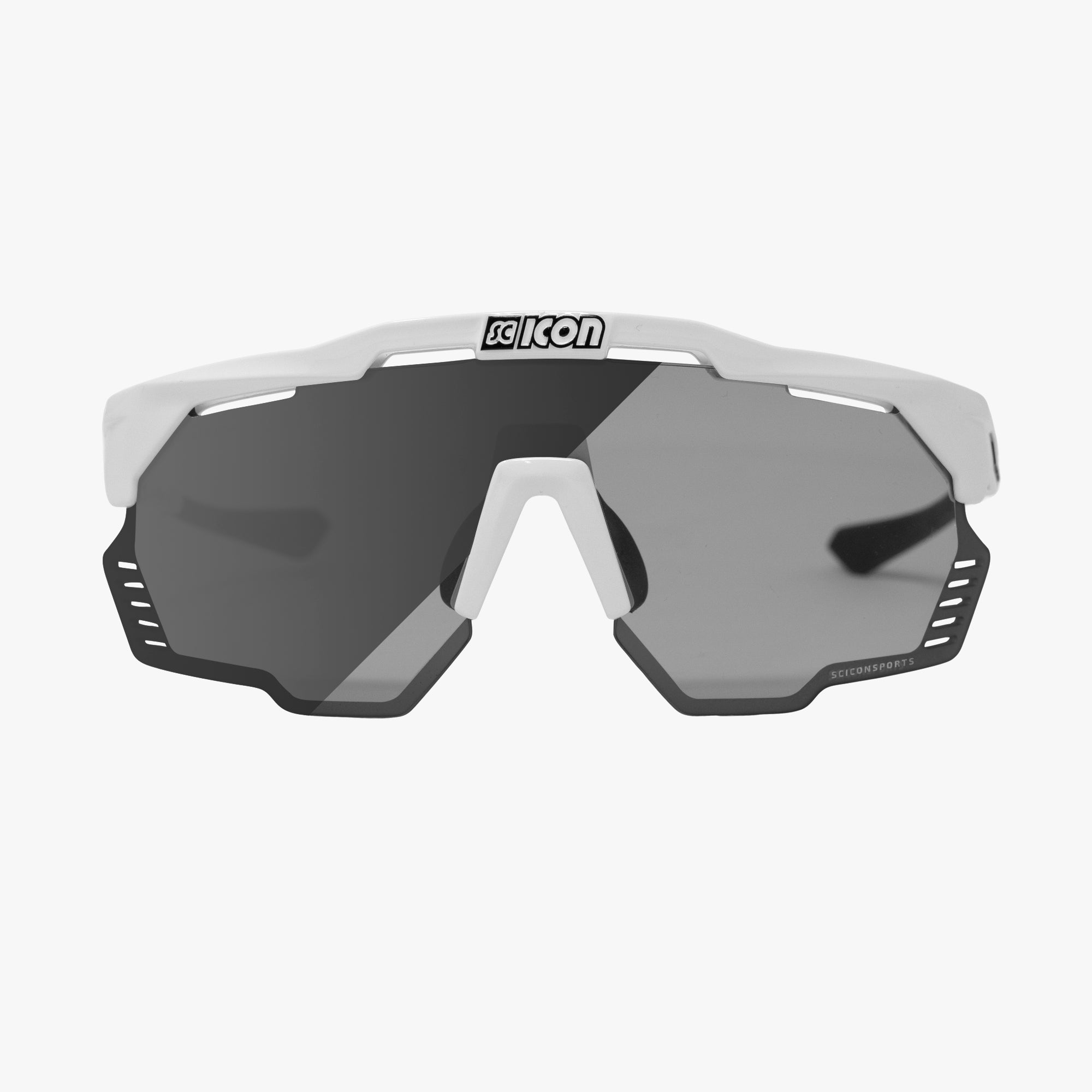 Scicon Aeroshade Kunken Occhiali Ciclismo Bianco/Argento Smaltimento dello stoccaggio