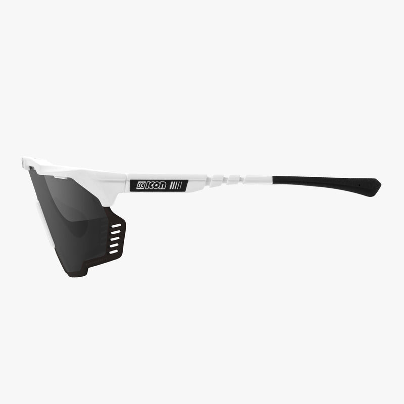 Scicon Aeroshade Kunken Occhiali Ciclismo Bianco/Argento Smaltimento dello stoccaggio