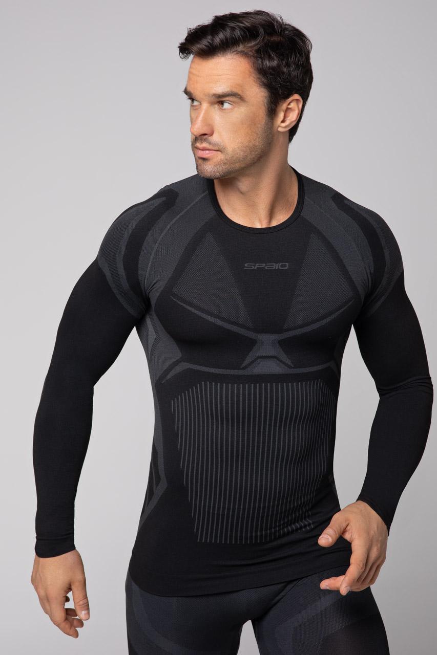 Spaio SPAIO MAGLIA M/L TERMOATTIVA "CONFIDENCE" NERO/GRIGIO Moda