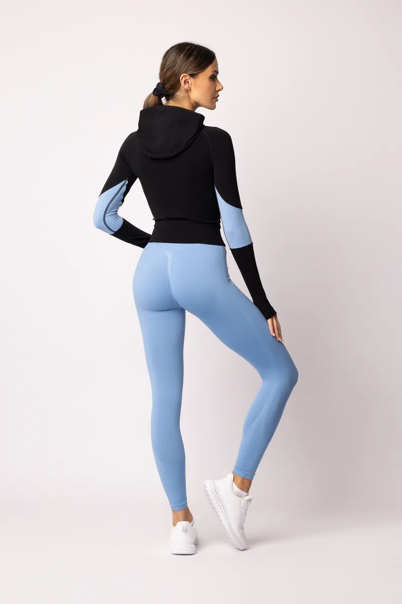 Spaio SPAIO FELPA ADAPT – DOUBLE COLOUR LINCHEN BLUE/BLACK In Linea
