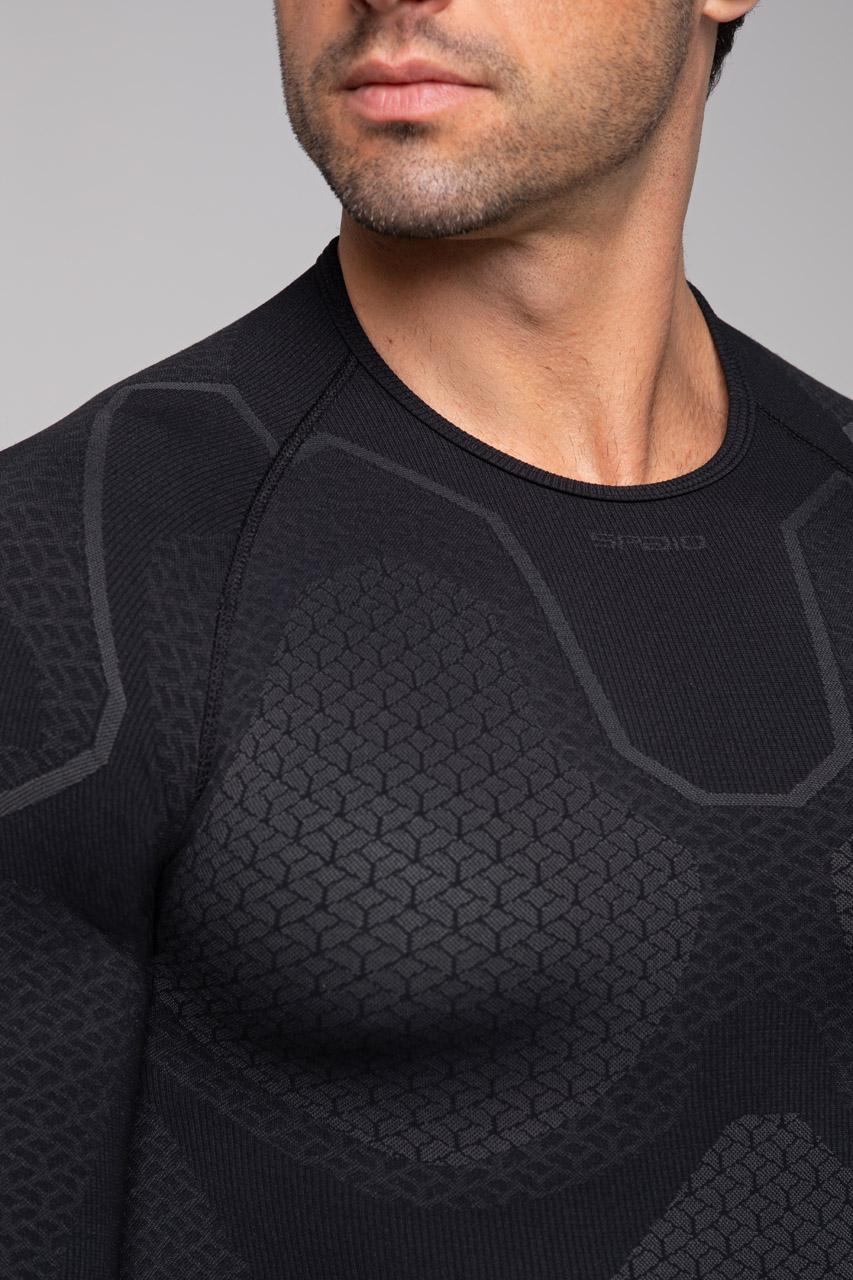 Spaio SPAIO MAGLIETTA TERMOATTIVA "ADRENALINE" UOMO NERO/GRIGIO Outlet