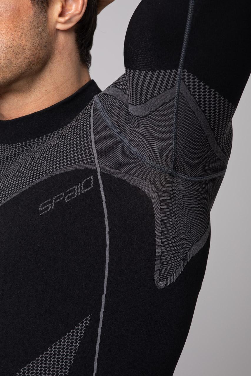 Spaio SPAIO MAGLIETTA TERMOATTIVA CON MANICHE LUNGHE THERMO-EVO UOMO NERO/GRIGIO In Vendita