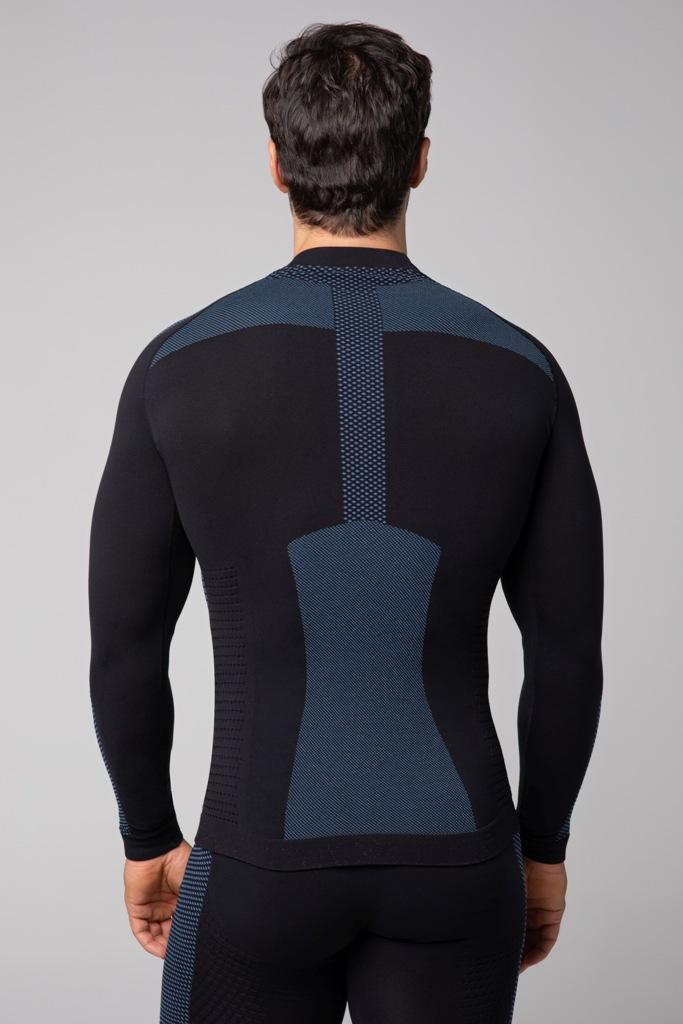 Spaio SPAIO MAGLIA M/L TERMOATTIVA "FIERCE" NERO/BLU Offerte