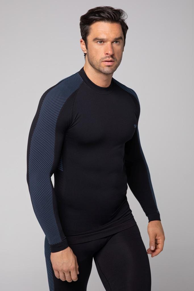 Spaio SPAIO MAGLIA M/L TERMOATTIVA "FIERCE" NERO/BLU Offerte