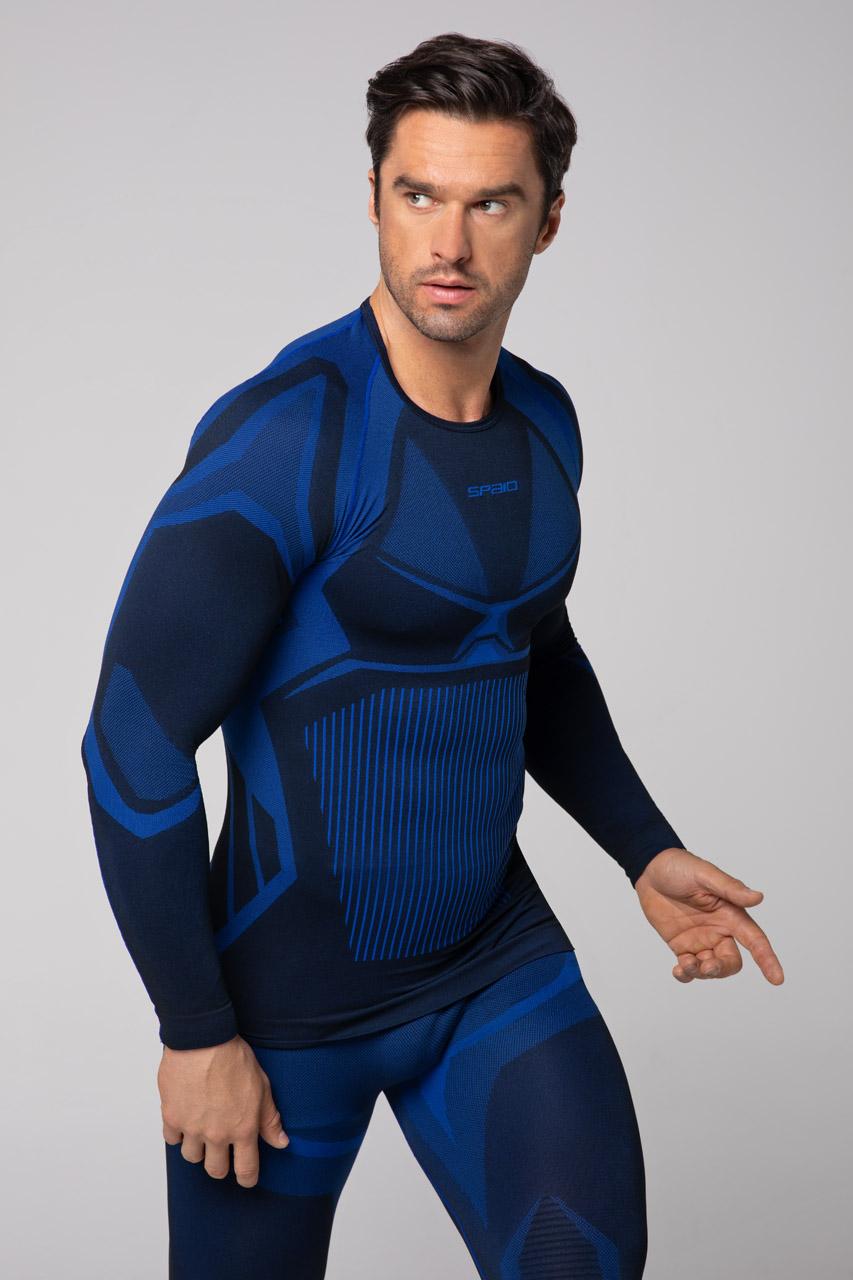 Spaio SPAIO MAGLIA M/L TERMOATTIVA "CONFIDENCE" NERO/ROYAL BLUE Negozio
