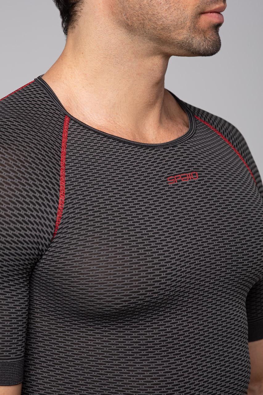 Spaio SPAIO CAMICIA TERMOATTIVA CON MANICHE CORTE BREATH NERO/GRIGIO Nuova