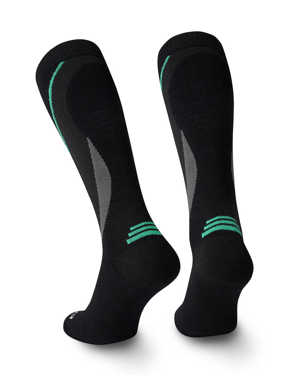 Spaio SPAIO calze da sci compressive SKI SOCKS 01 BLACK/GREY/GREEN Qualità Garantita