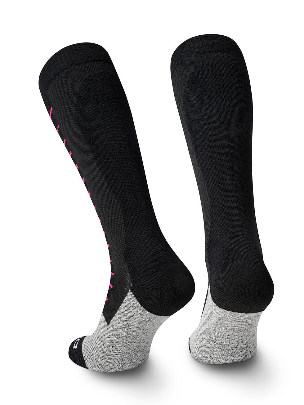 Spaio SPAIO calze da sci compressive FIERCE BLACK/WHITE/FUXIA Promozione Limitata