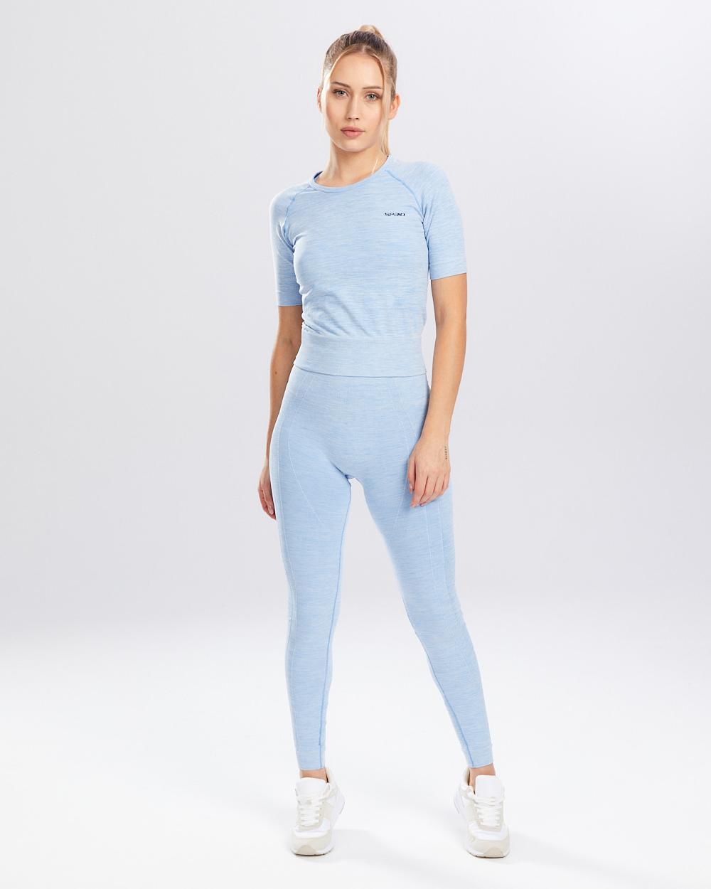 Spaio SPAIO RASHGUARD MELANGE MANICHE CORTE LINCHEN BLUE Moda