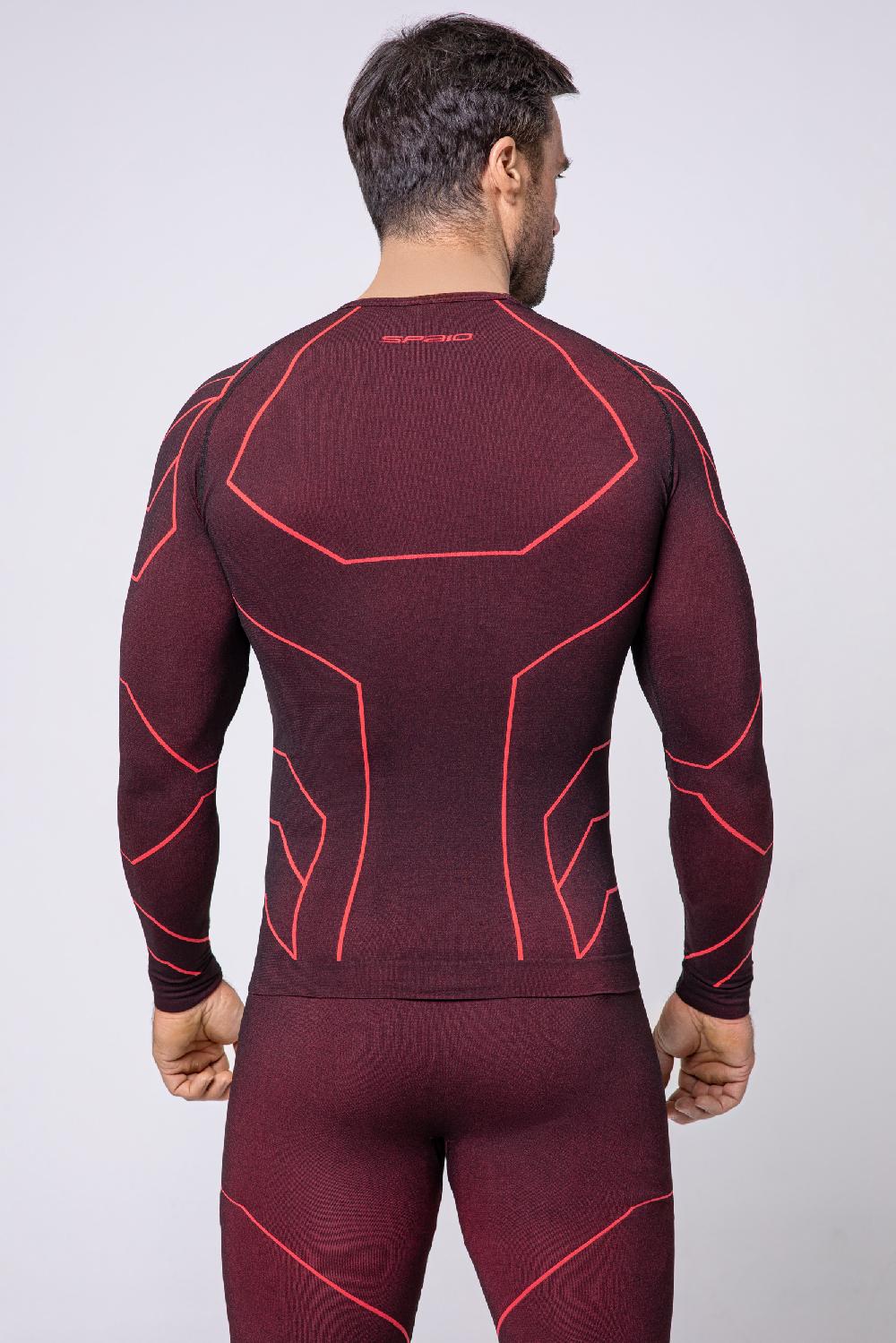 Spaio SPAIO MAGLIETTA CON MANICHE LUNGHE "RAPID" UOMO NERO/ROSSO Soddisfazione Garantita