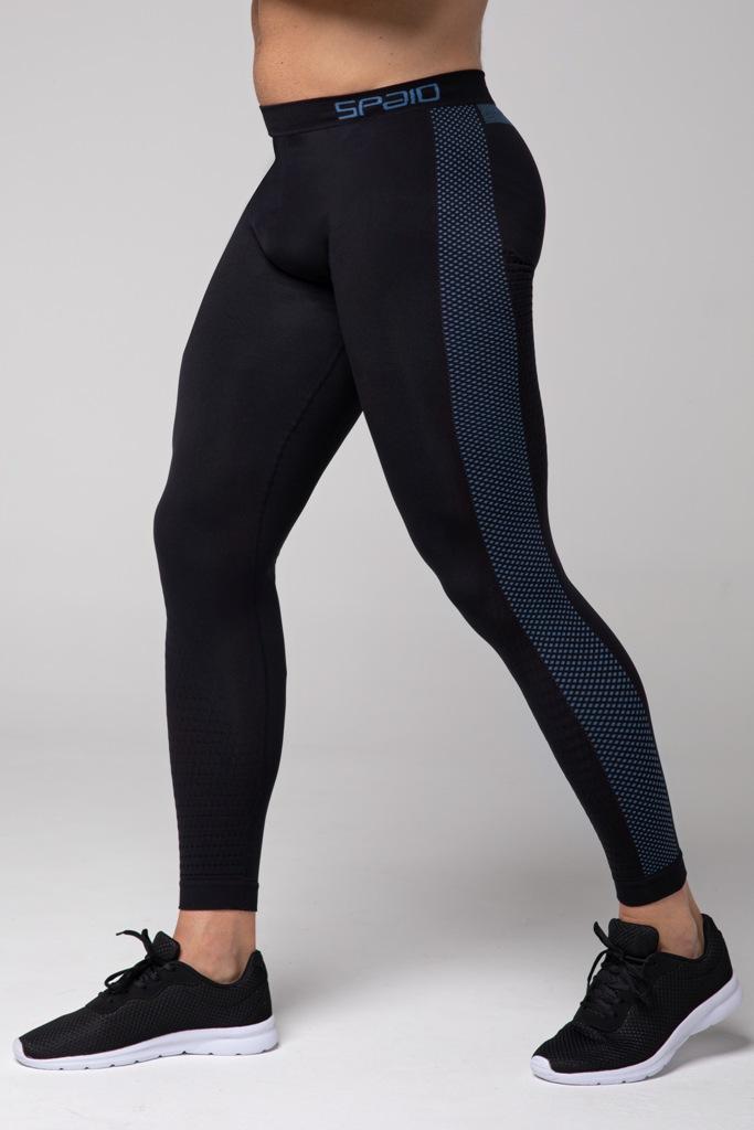 Spaio SPAIO LEGGINGS TERMOATTIVI "FIERCE" NERO/BLU Qualità