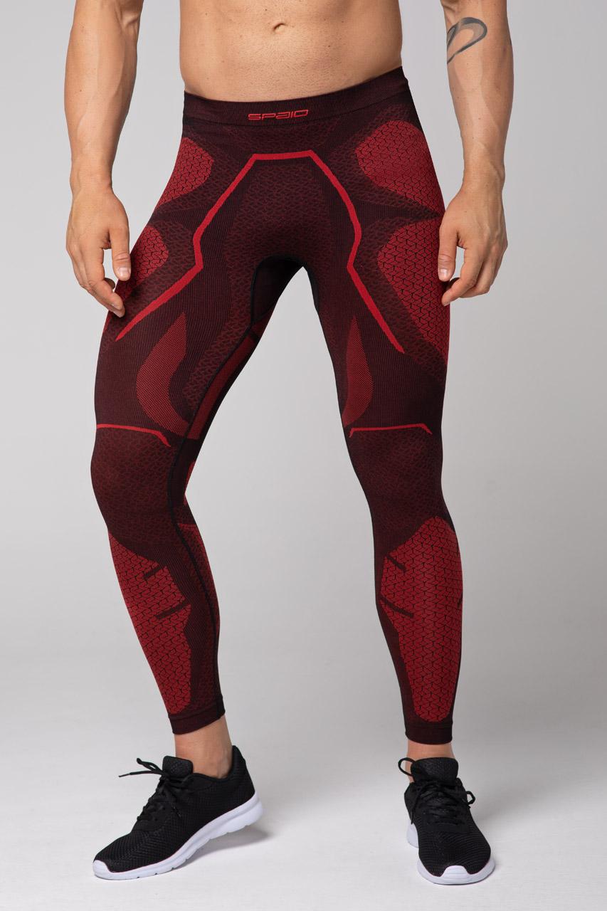 Spaio SPAIO LEGGINS TERMOATTIVI "ADRENALINE" UOMO NERO/ROSSO Economico