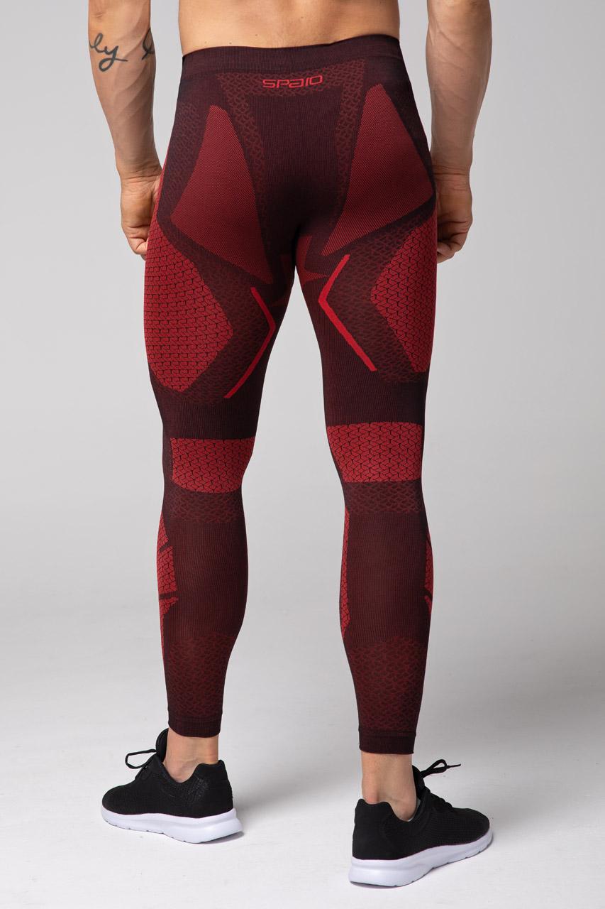 Spaio SPAIO LEGGINS TERMOATTIVI "ADRENALINE" UOMO NERO/ROSSO Economico