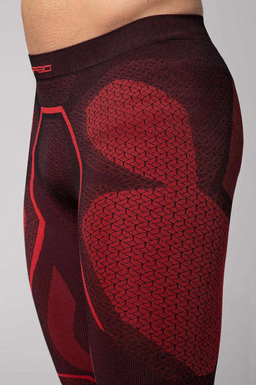 Spaio SPAIO LEGGINS TERMOATTIVI "ADRENALINE" UOMO NERO/ROSSO Economico