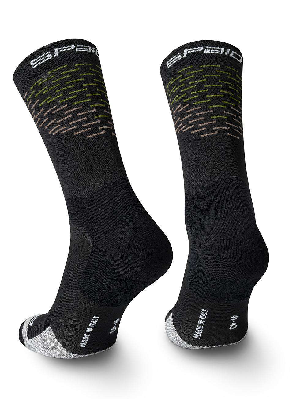 Spaio SPAIO CALZINI DA TREKKING MERINO BLACK/WHITE/GREEN Novità
