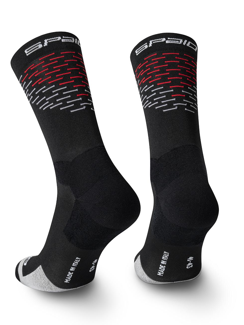 Spaio SPAIO CALZINI DA TREKKING MERINO BLACK/WHITE/RED Sconto