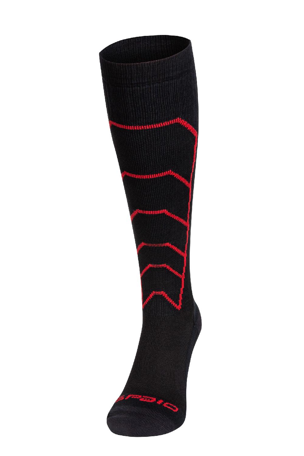 Spaio CALZE LUNGHE A COMPRESSIONE "RAPID" NERO/ROSSO Offerta Giorno del Papà