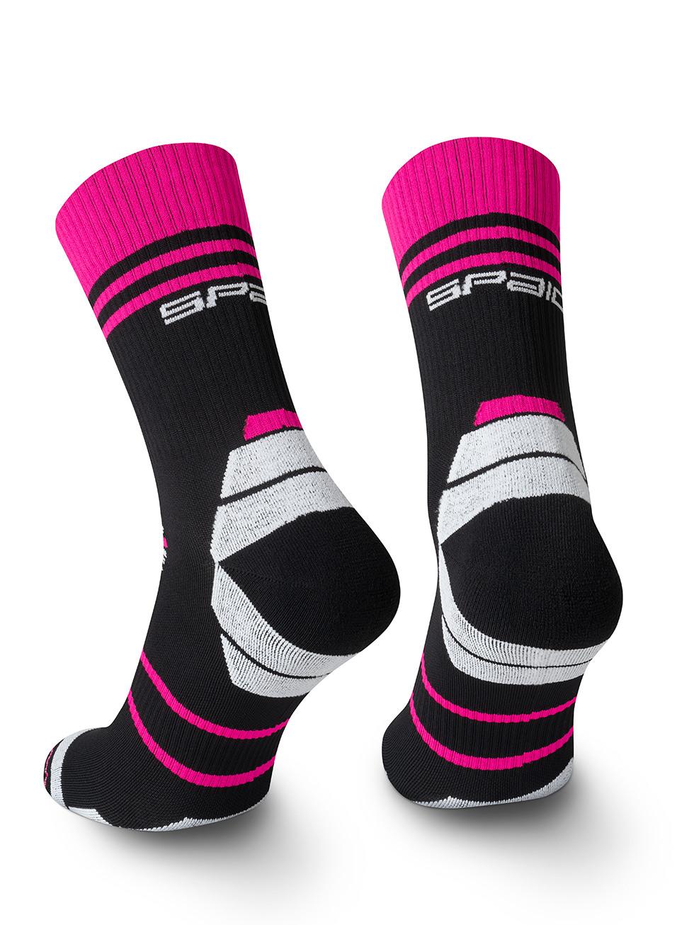 Spaio SPAIO CALZINI DA CORSA POWERFUL BLACK/WHITE/FUXIA Bestseller