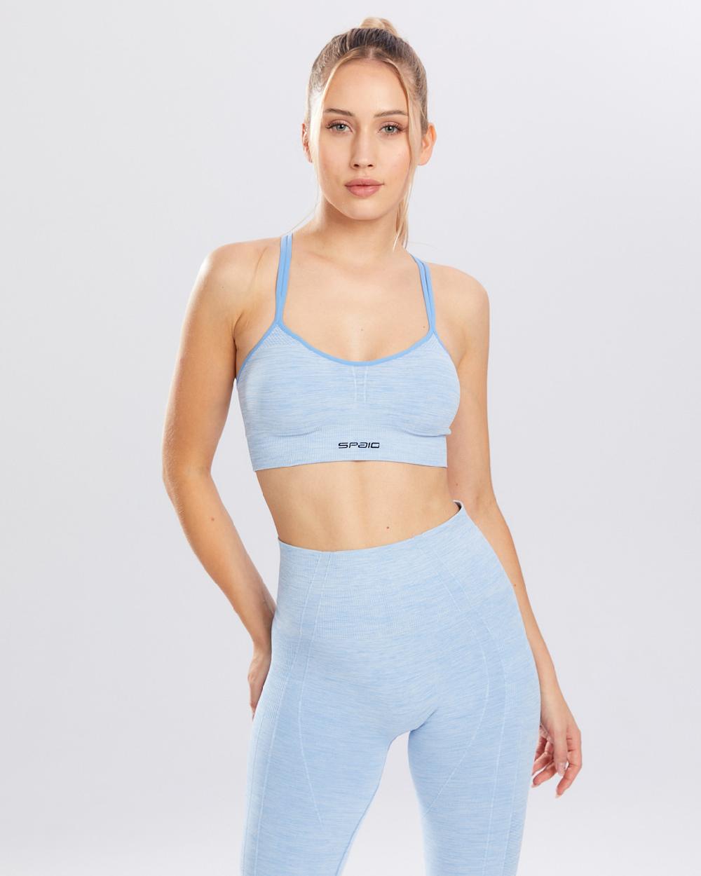 Spaio SPAIO REGGISENO SPORTIVO MELANGE LINCHEN BLUE Shopping Online