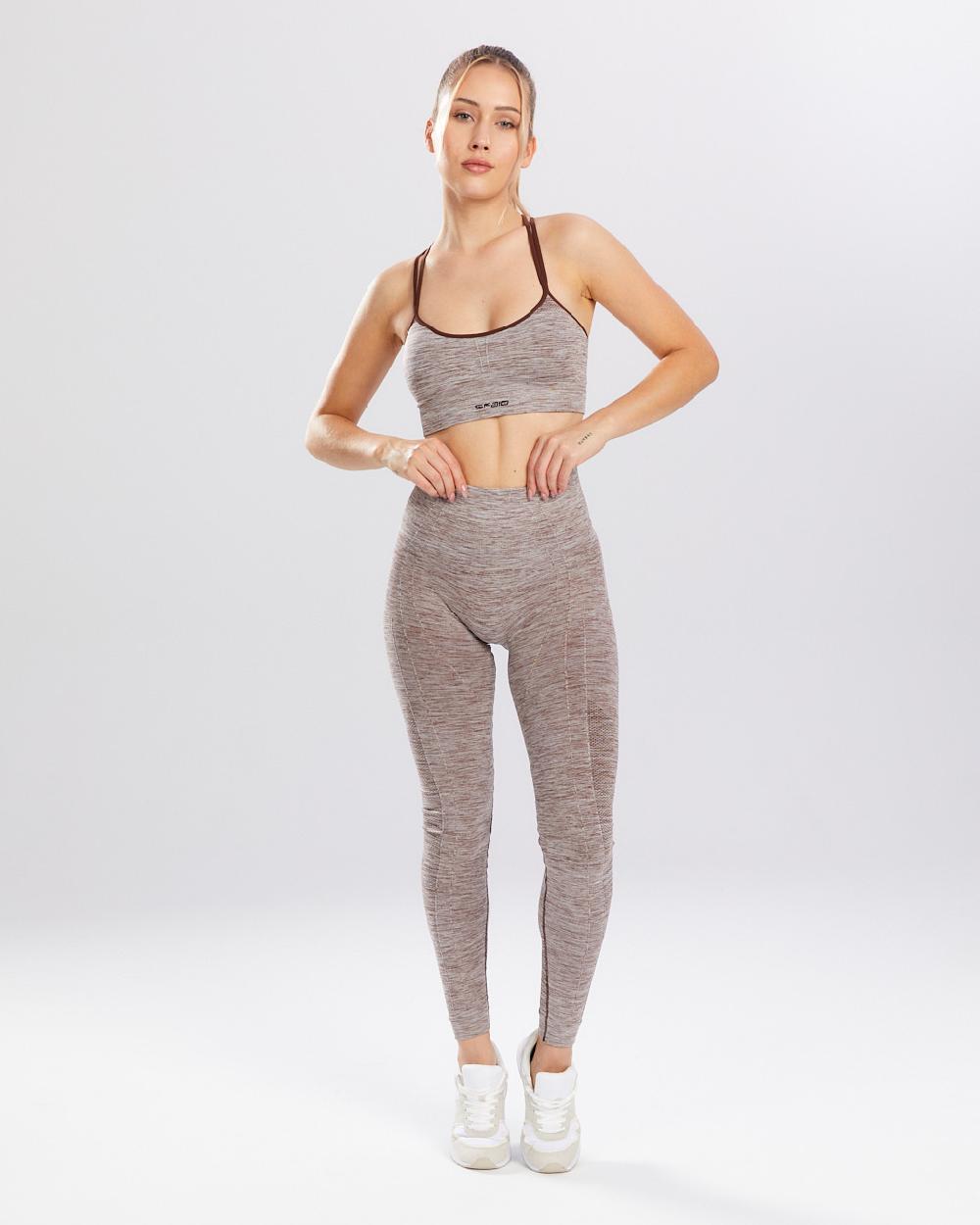 Spaio SPAIO REGGISENO SPORTIVO MELANGE COFFEE Prezzo Ridotto