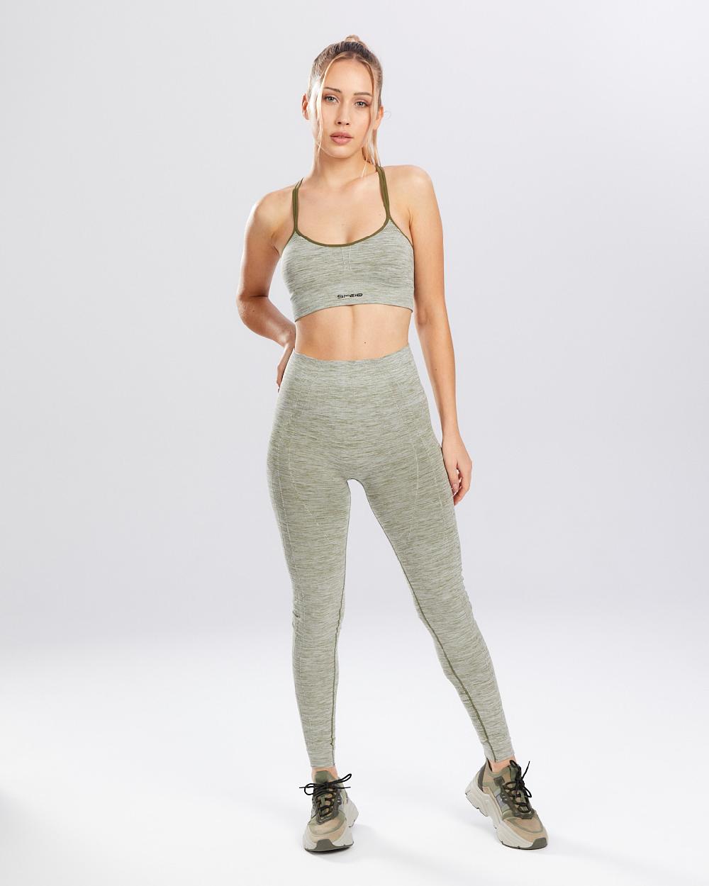 Spaio SPAIO REGGISENO SPORTIVO MELANGE KHAKI Sottocosto