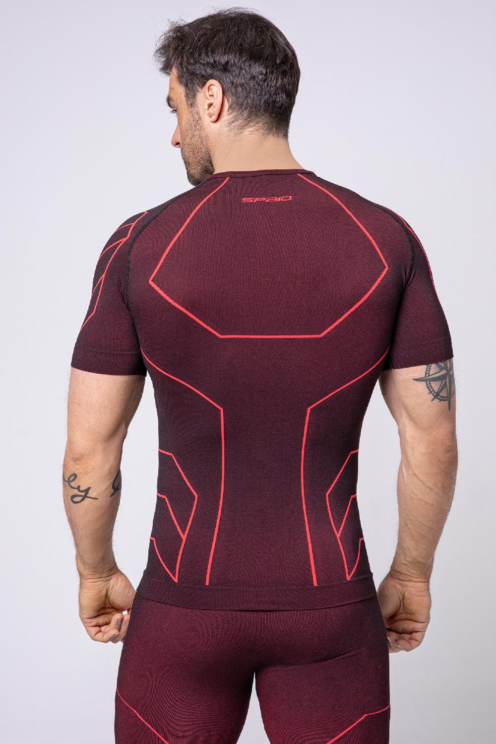 Spaio MAGLIETTA DA UOMO MC "RAPID" NERO/ROSSO Vendita Economica