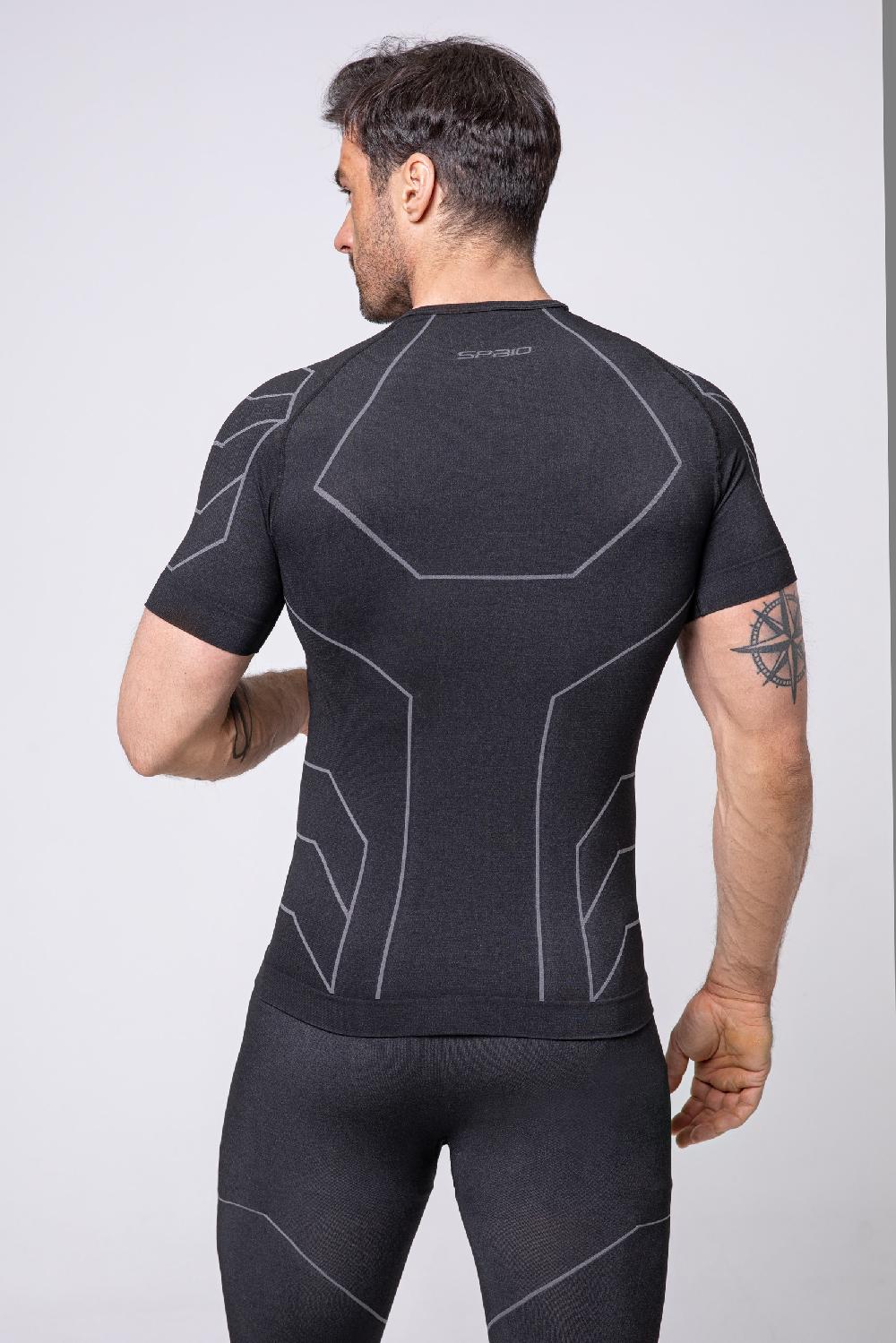 Spaio MAGLIETTA DA UOMO MC "RAPID" NERO/GRIGIO Saldi Di Fabbrica