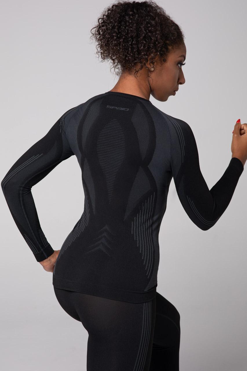 Spaio SPAIO MAGLIA M/L TERMOATTIVA POWERFUL NERO/GRIGIO Soddisfazione Garantita