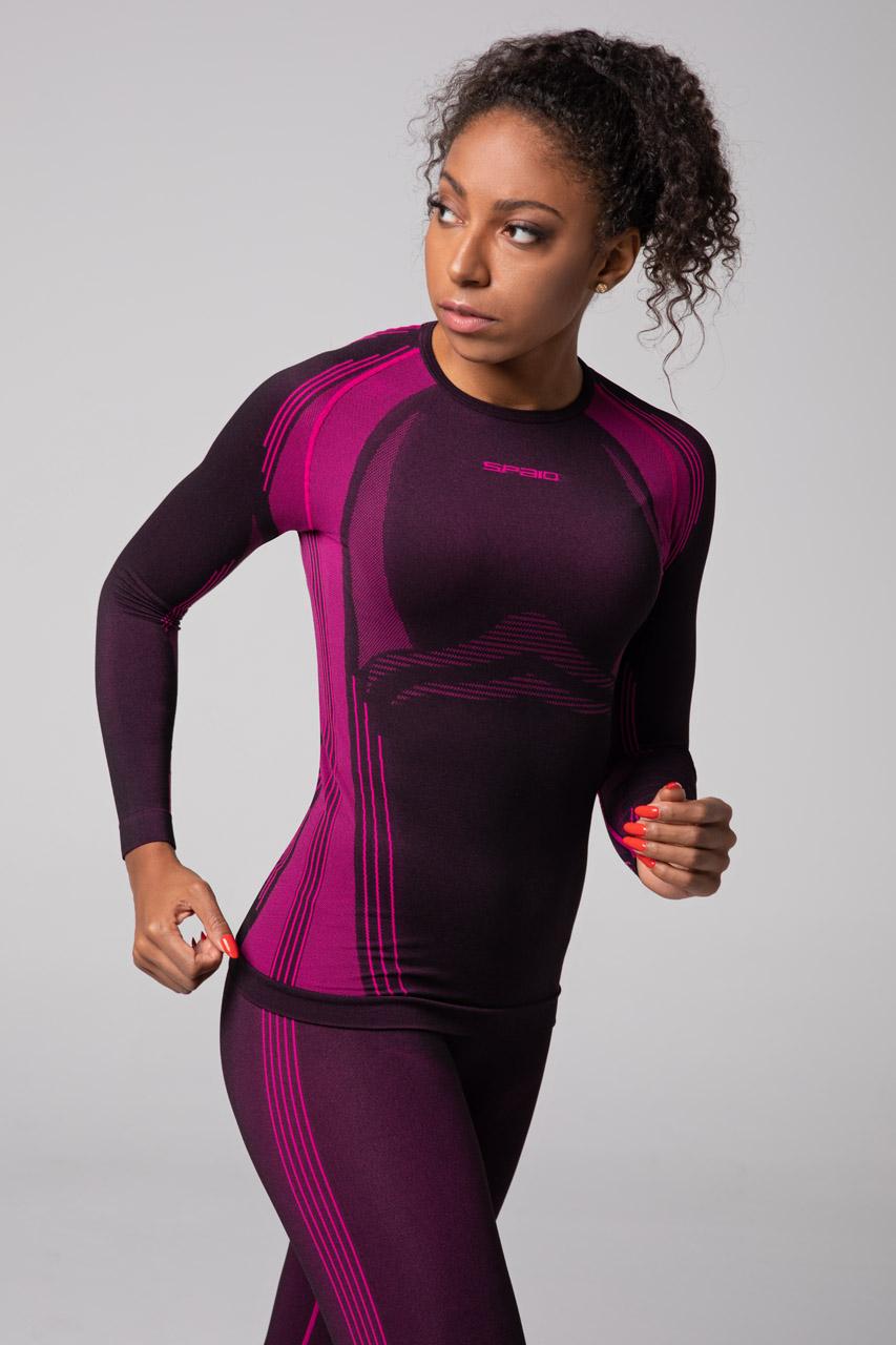 Spaio SPAIO MAGLIA M/L TERMOATTIVA POWERFUL NERO/FUXIA Qualità Garantita