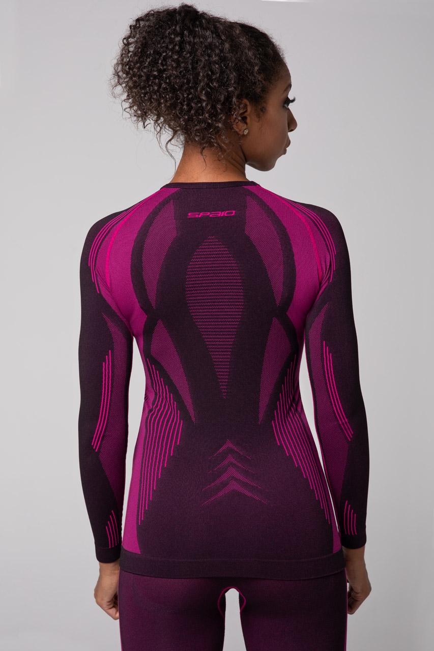 Spaio SPAIO MAGLIA M/L TERMOATTIVA POWERFUL NERO/FUXIA Qualità Garantita