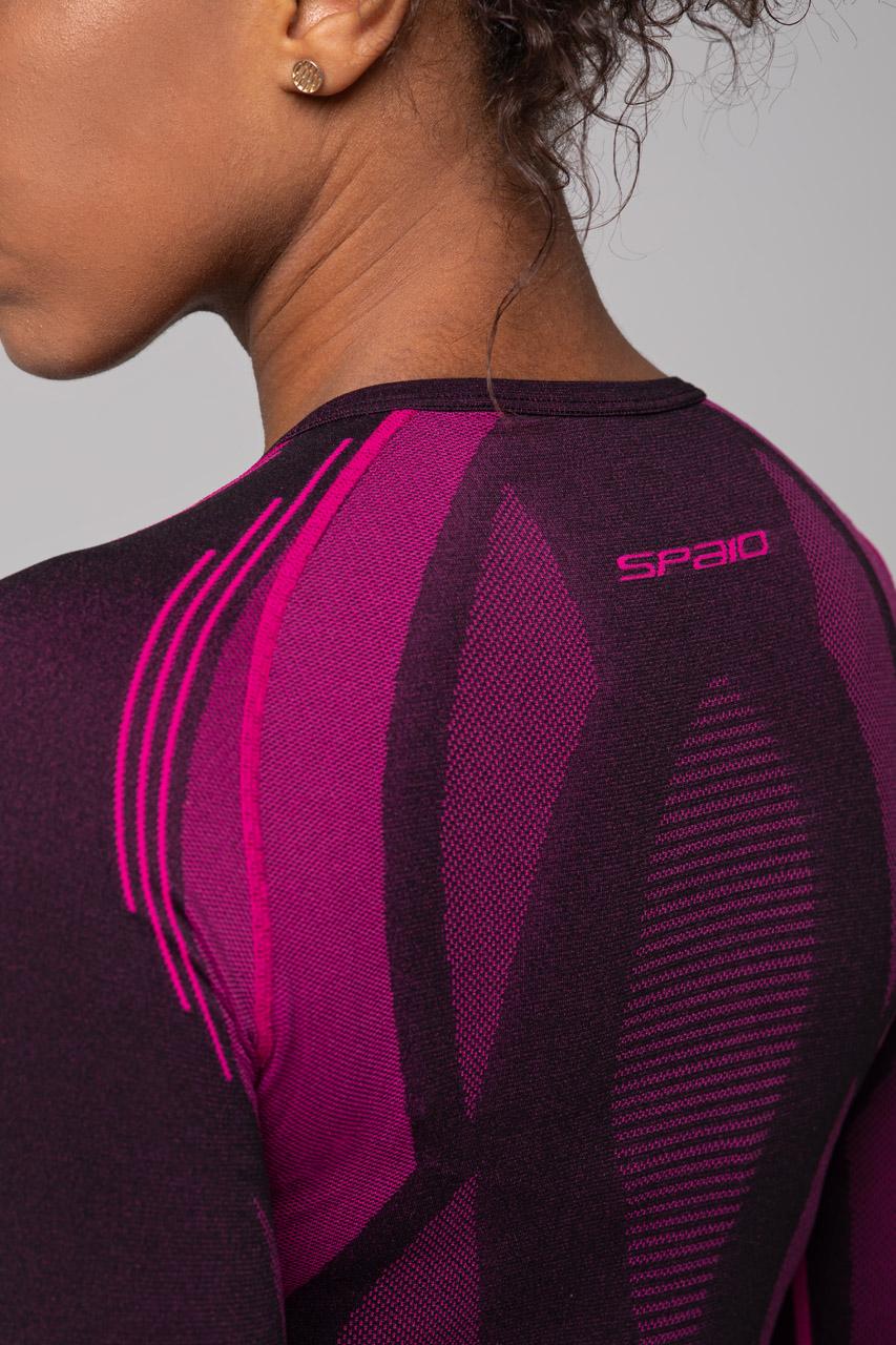 Spaio SPAIO MAGLIA M/L TERMOATTIVA POWERFUL NERO/FUXIA Qualità Garantita