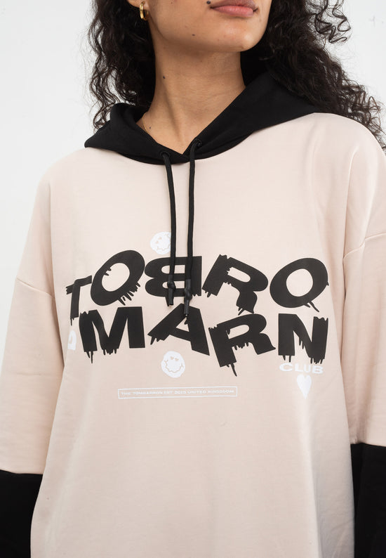 Tom Barron Felpa con cappuccio oversize Signature Nuovo