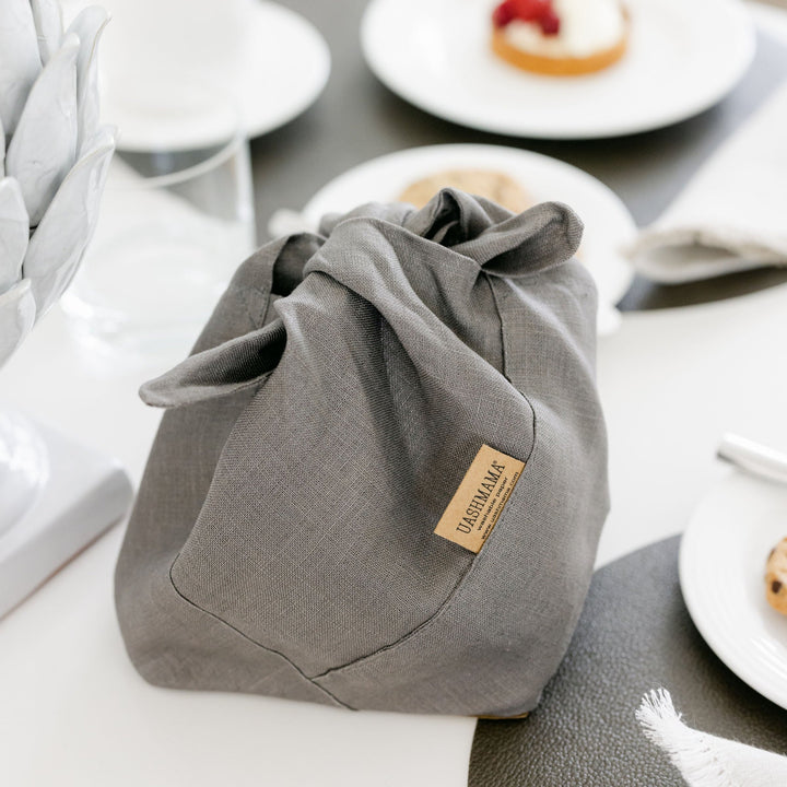 Uashmama Uashmama Linen Bread Bag | Organic Kitchenware – Uashmama UK Qualità