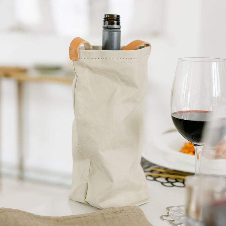 Uashmama Uashmama Reusable Wine Tote Bag | Leather Handle | 1-Bottle – Uashmama UK Italia