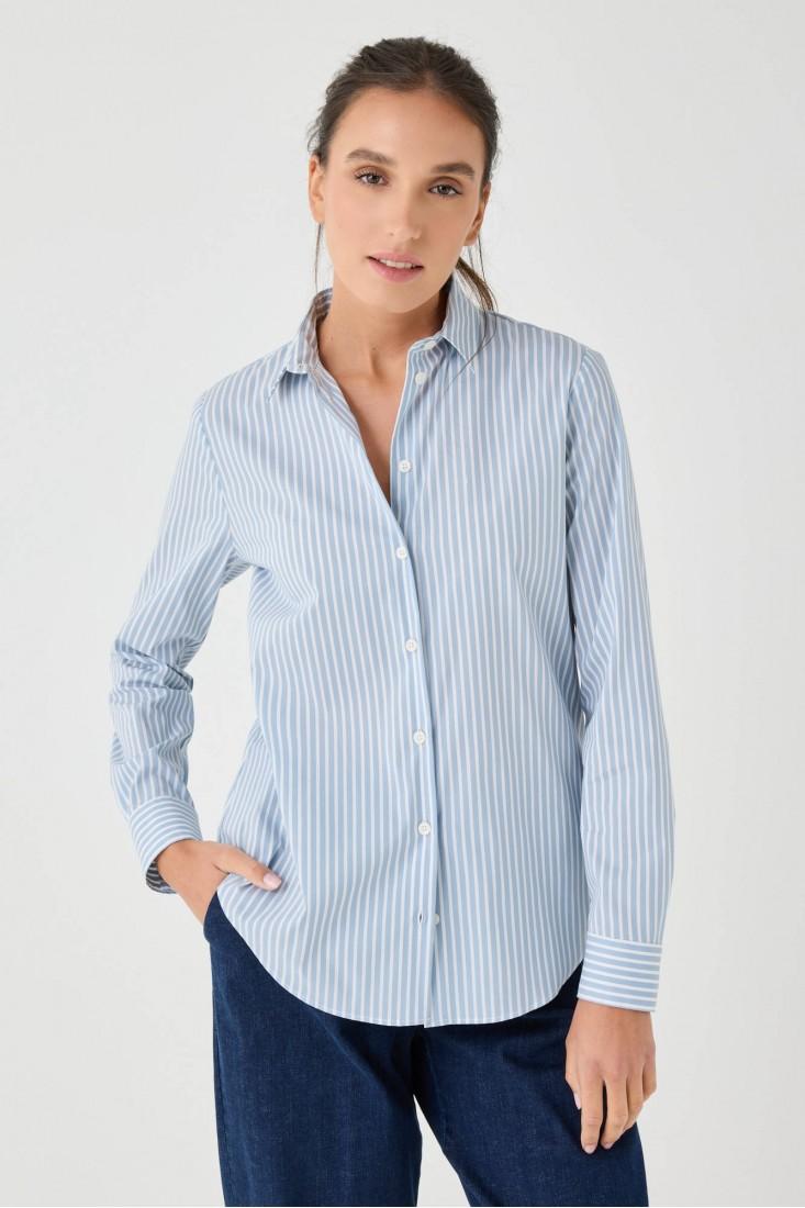 Zanetti 1965 Camicia in cotone stretch a righe Nuova