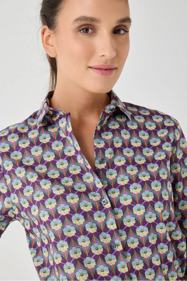 Zanetti 1965 Camicia in cotone Liberty Moda