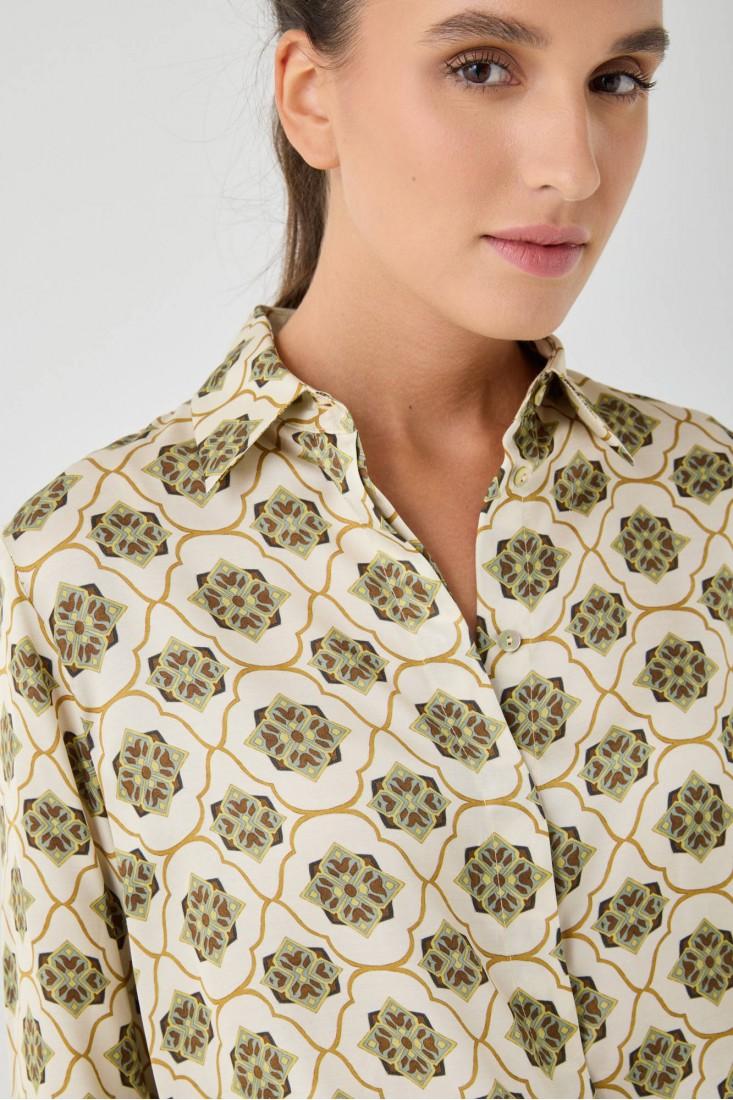 Zanetti 1965 Camicia in viscosa stampata 2025
